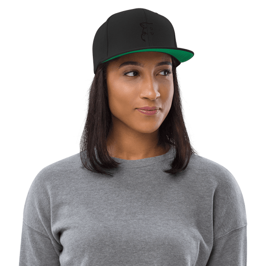 Barker's Classic Simple Black Embroidered Snapback - barkerclothing