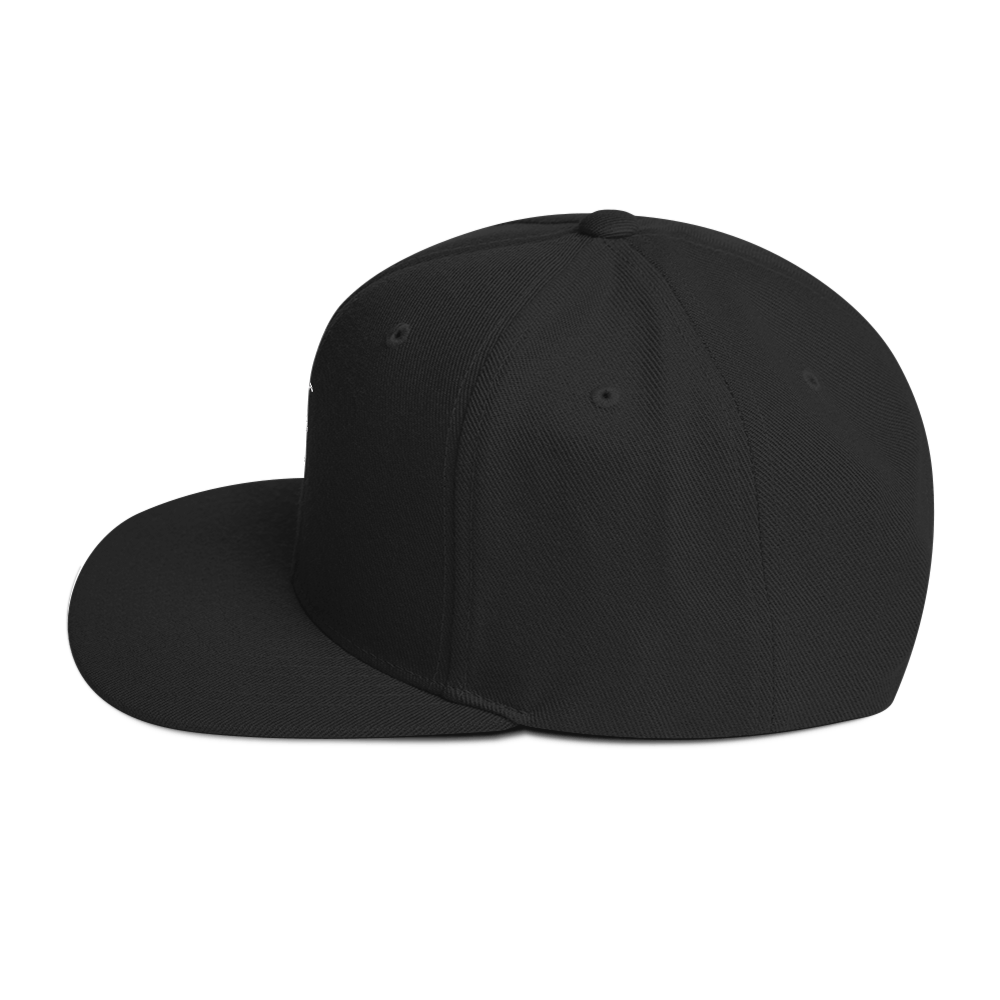Barker's Classic Simple White Embroidered Snapback - barkerclothing