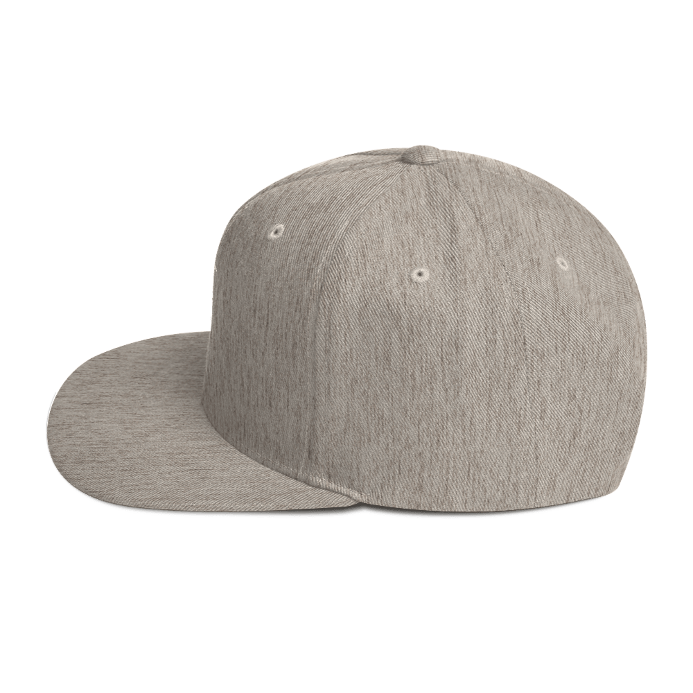 Barker's Classic Simple White Embroidered Snapback - barkerclothing