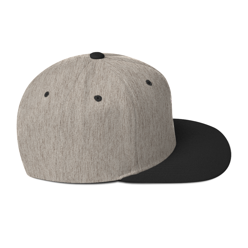 Barker's Classic Simple White Embroidered Snapback - barkerclothing