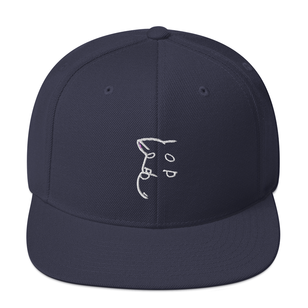 Barker's Classic Simple White Embroidered Snapback - barkerclothing