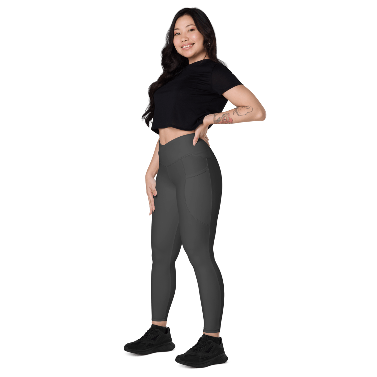 Crossover Leggings with Pockets - barkerclothing
