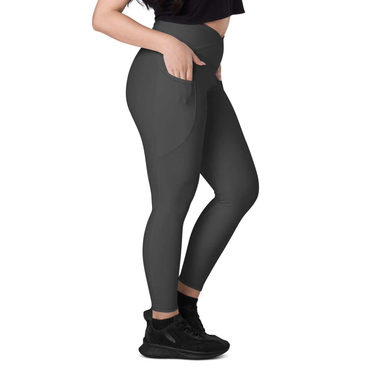 Crossover Leggings with Pockets - barkerclothing