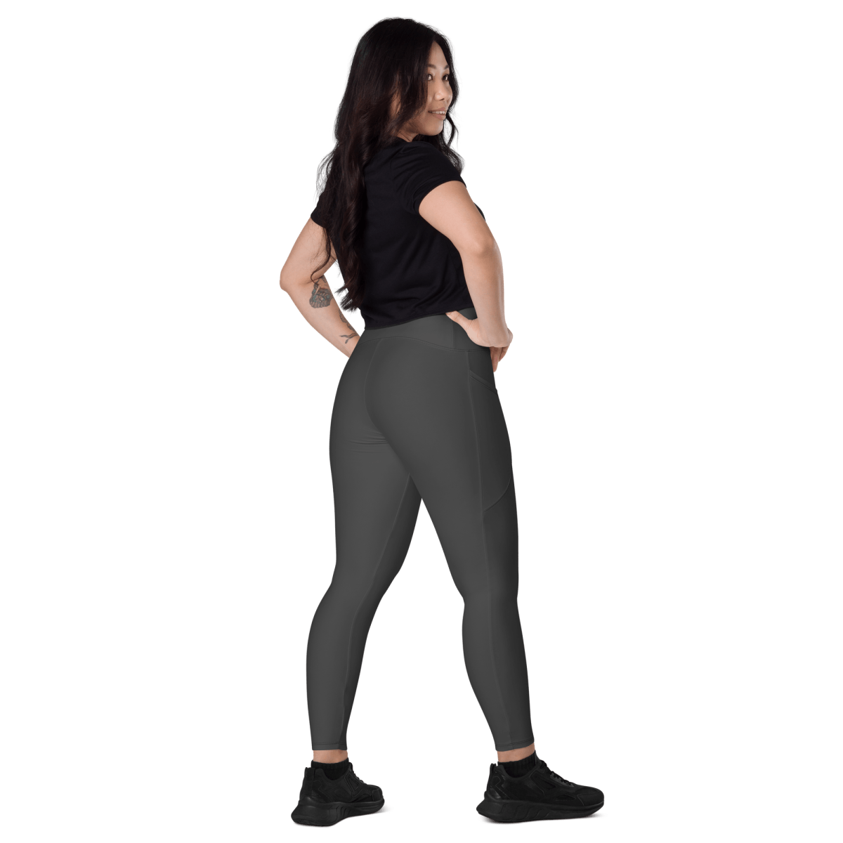 Crossover Leggings with Pockets - barkerclothing
