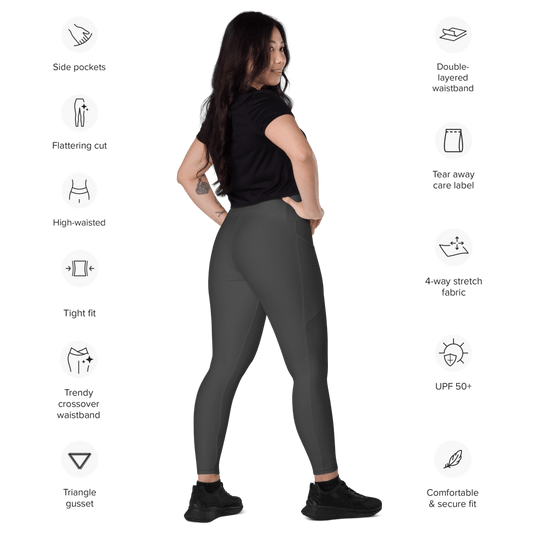 Crossover Leggings with Pockets - barkerclothing