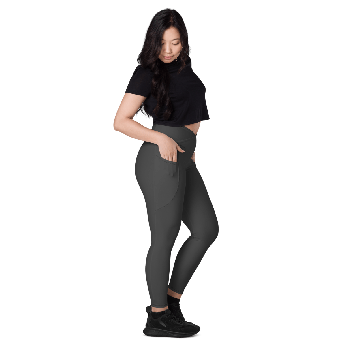 Crossover Leggings with Pockets - barkerclothing