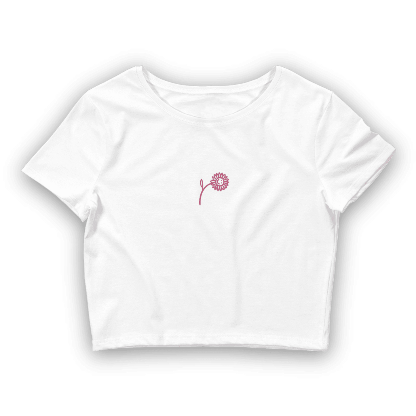 'Happy Pink Sunflower' Crop Top - barkerclothing