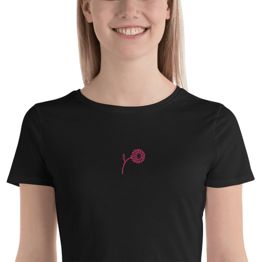 'Happy Pink Sunflower' Crop Top - barkerclothing