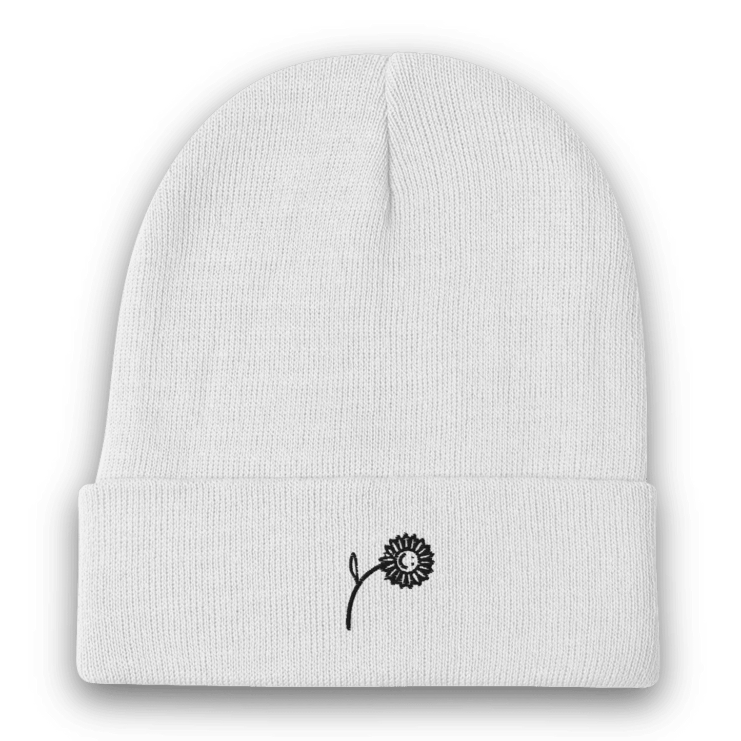 Happy Sunflower Embroidered Beanie - barkerclothing