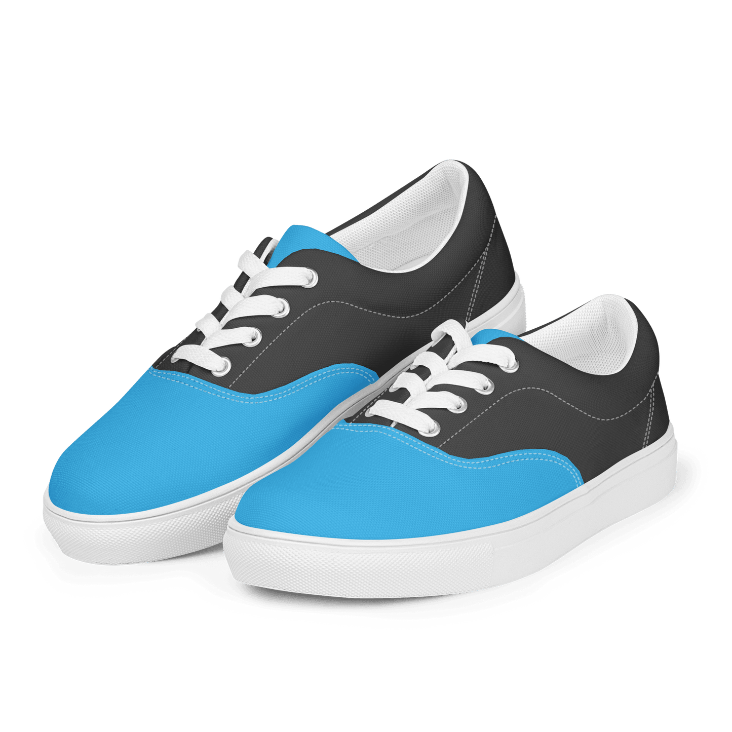 Ladies Grey & Blue Lace-Ups - barkerclothing