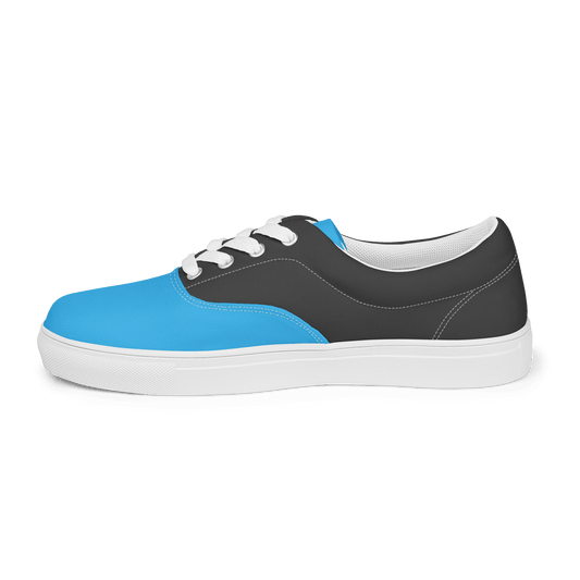 Ladies Grey & Blue Lace-Ups - barkerclothing