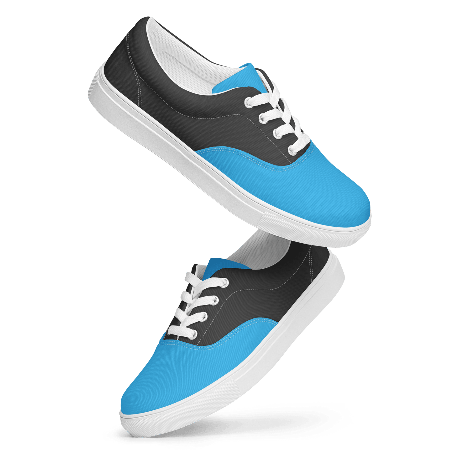 Ladies Grey & Blue Lace-Ups - barkerclothing