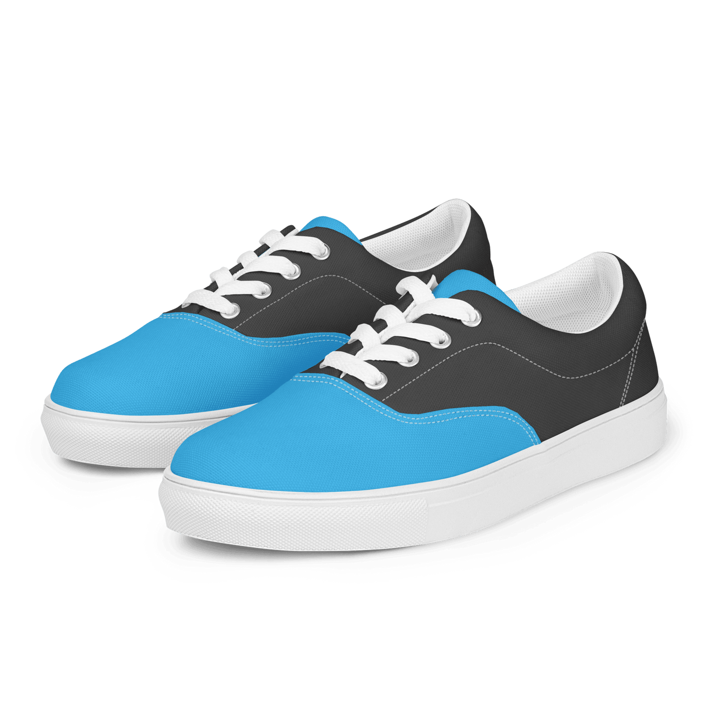 Ladies Grey & Blue Lace-Ups - barkerclothing