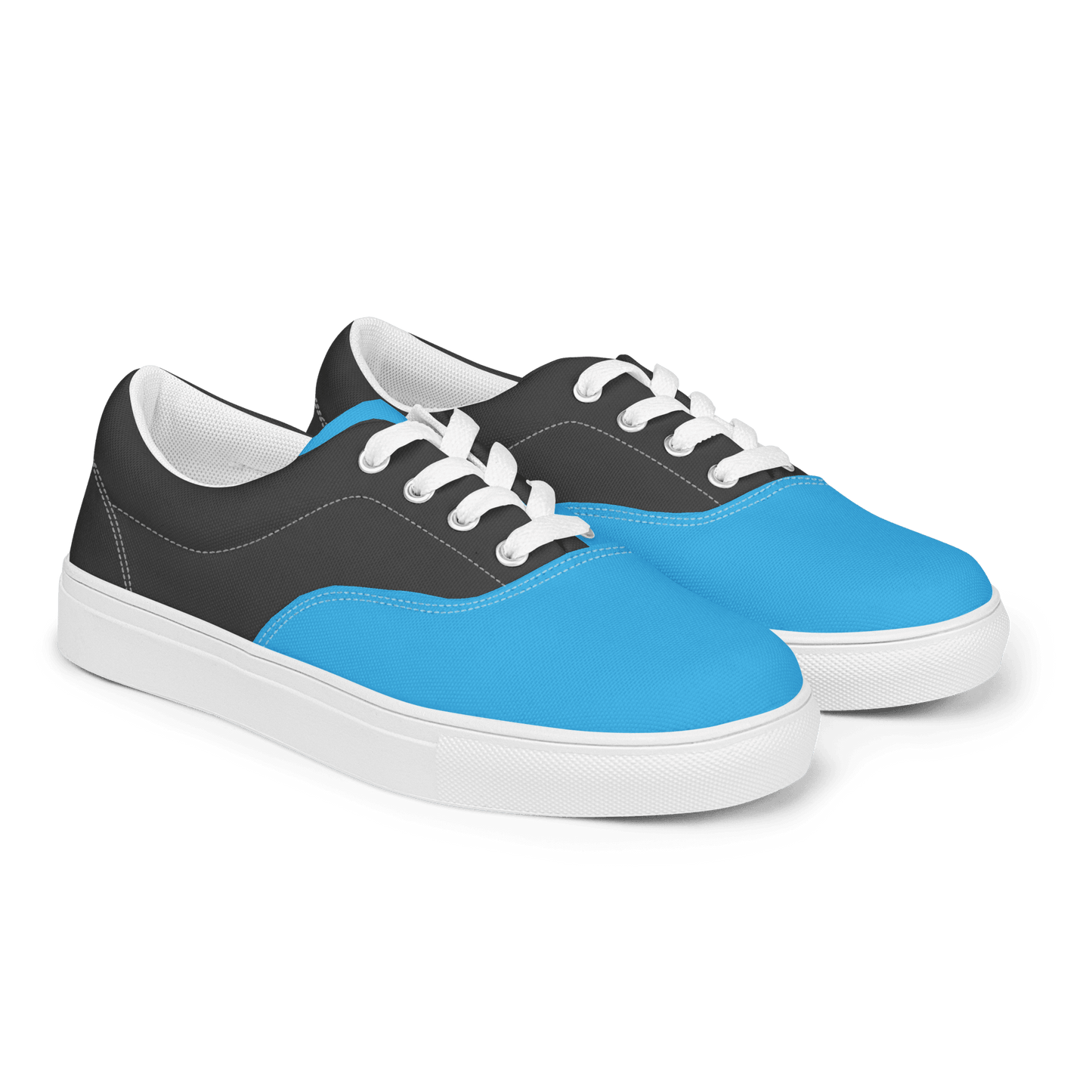 Ladies Grey & Blue Lace-Ups - barkerclothing