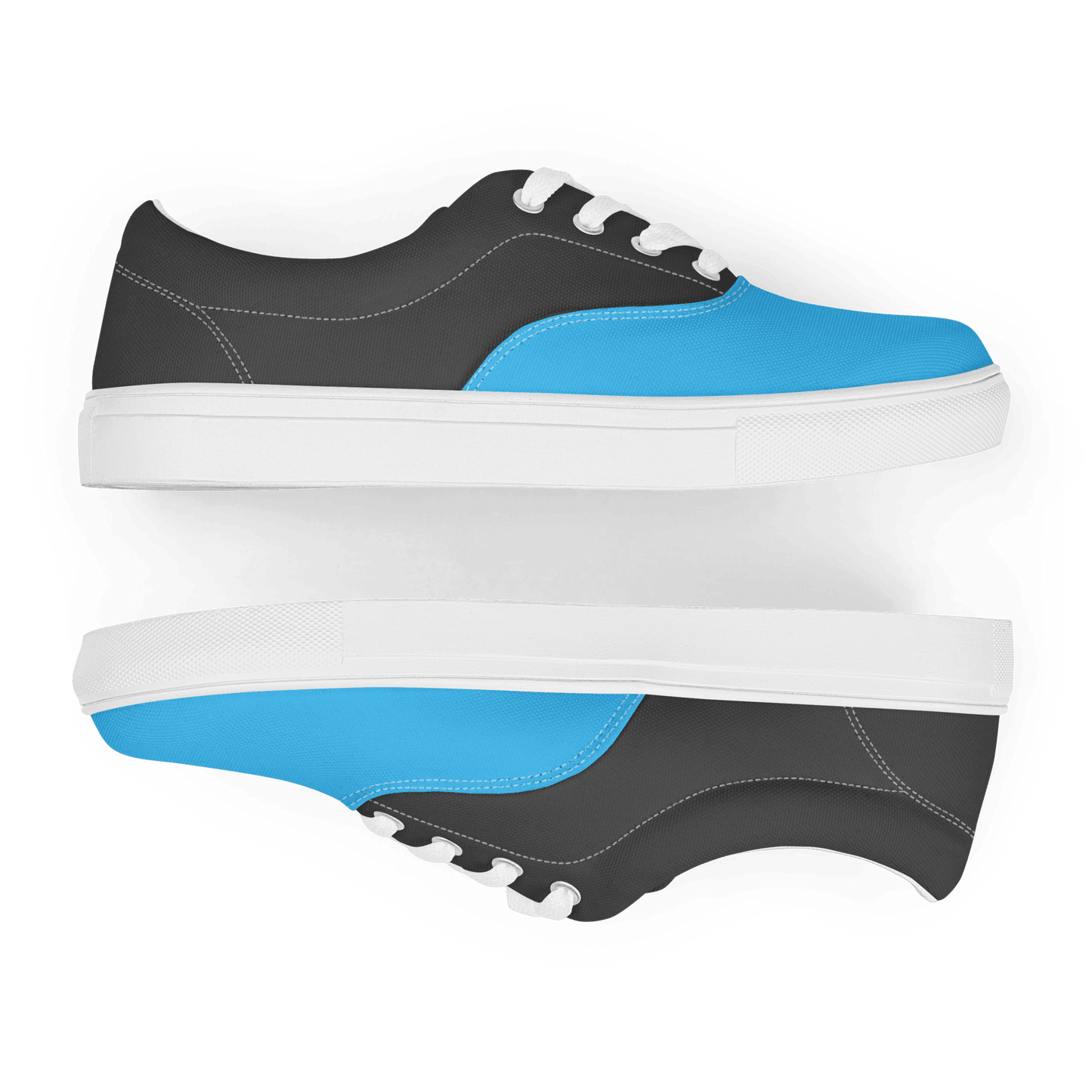 Ladies Grey & Blue Lace-Ups - barkerclothing