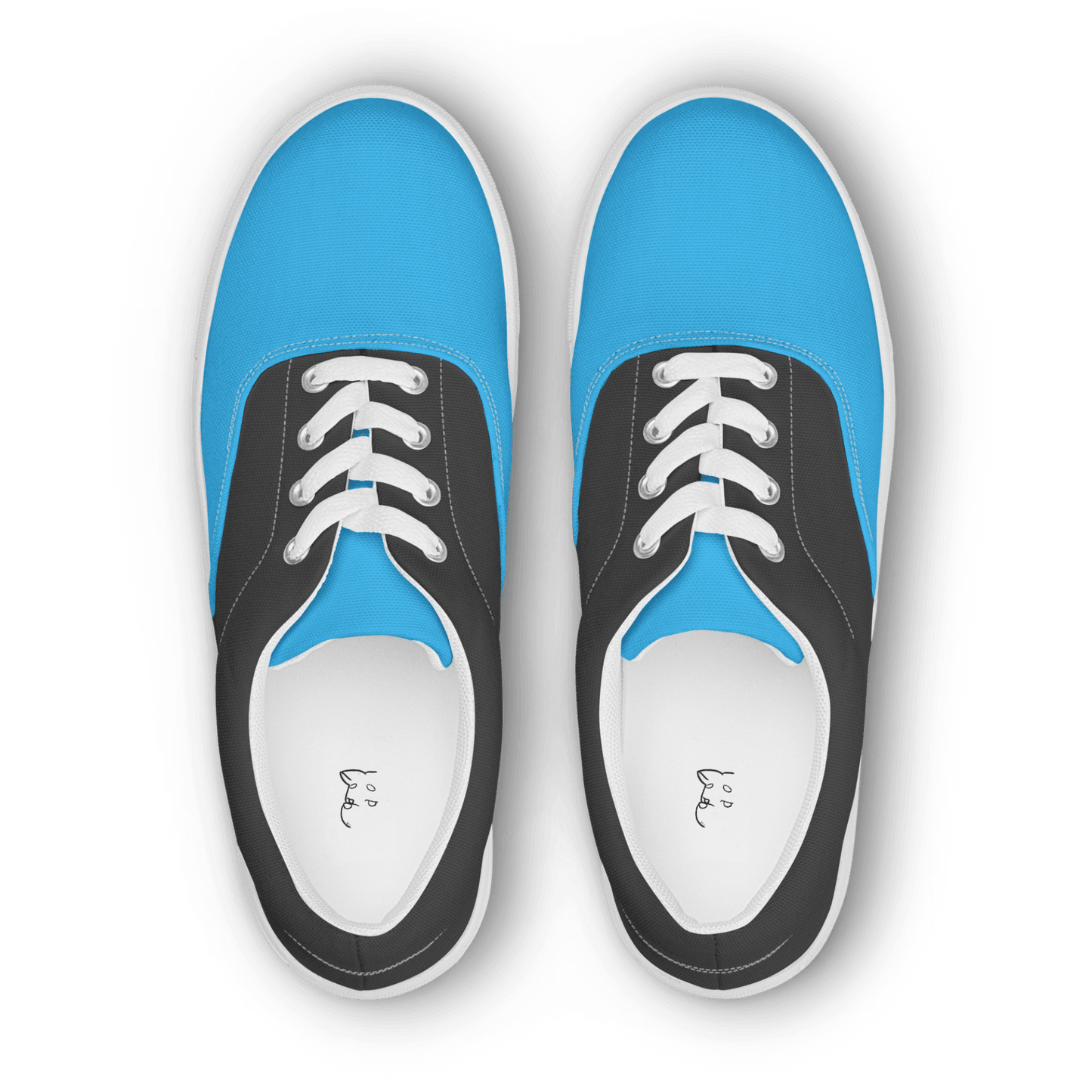 Ladies Grey & Blue Lace-Ups - barkerclothing
