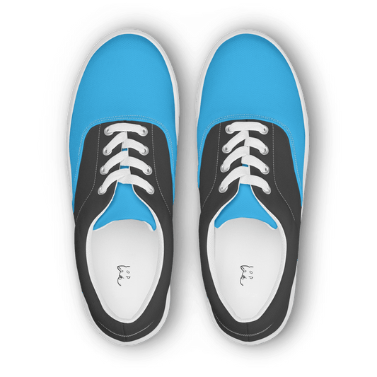 Ladies Grey & Blue Lace-Ups - barkerclothing