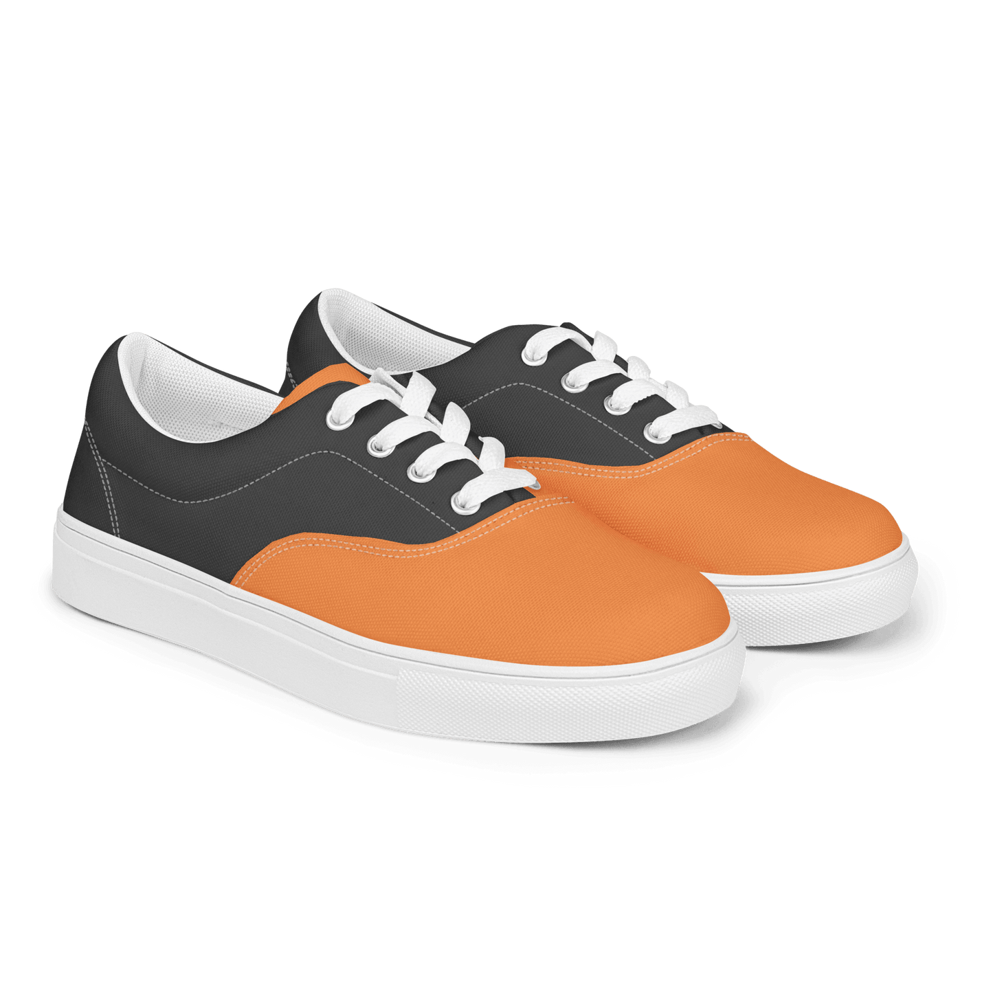 Ladies Grey & Orange Lace-Ups - barkerclothing