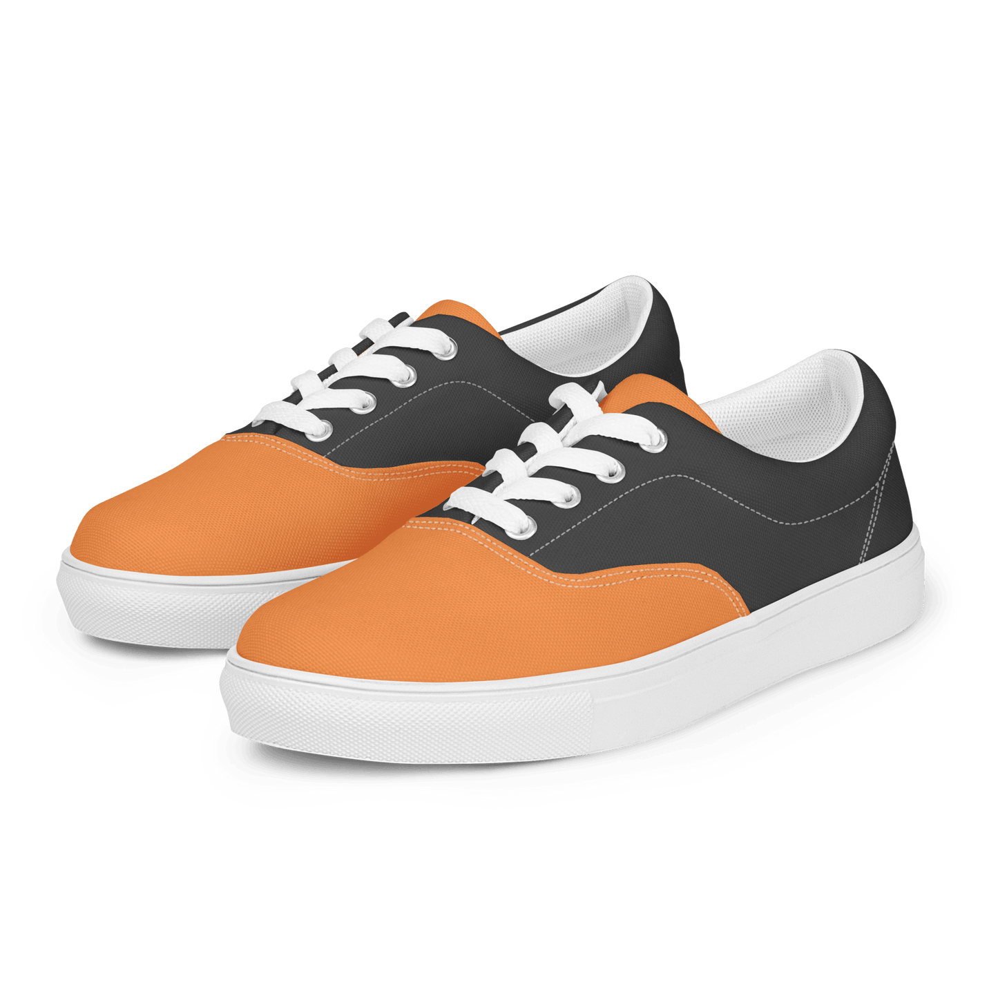 Ladies Grey & Orange Lace-Ups - barkerclothing