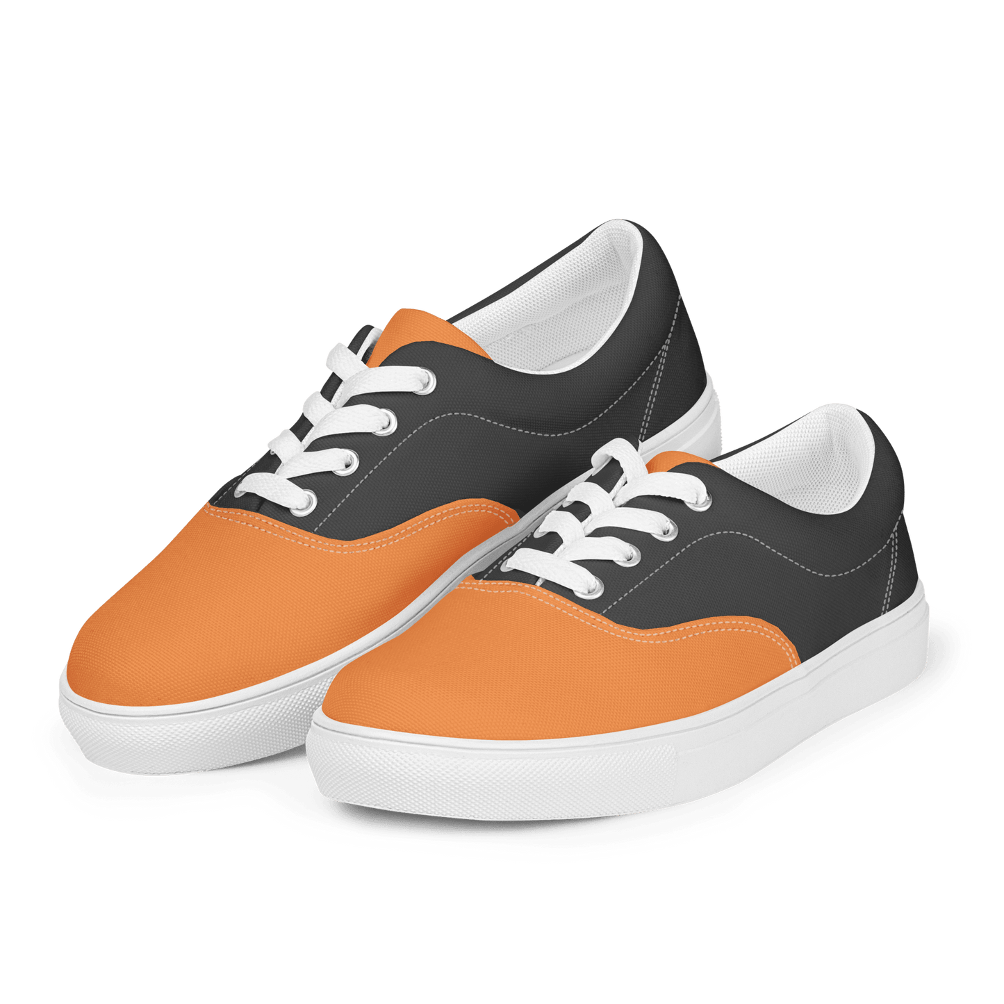 Ladies Grey & Orange Lace-Ups - barkerclothing