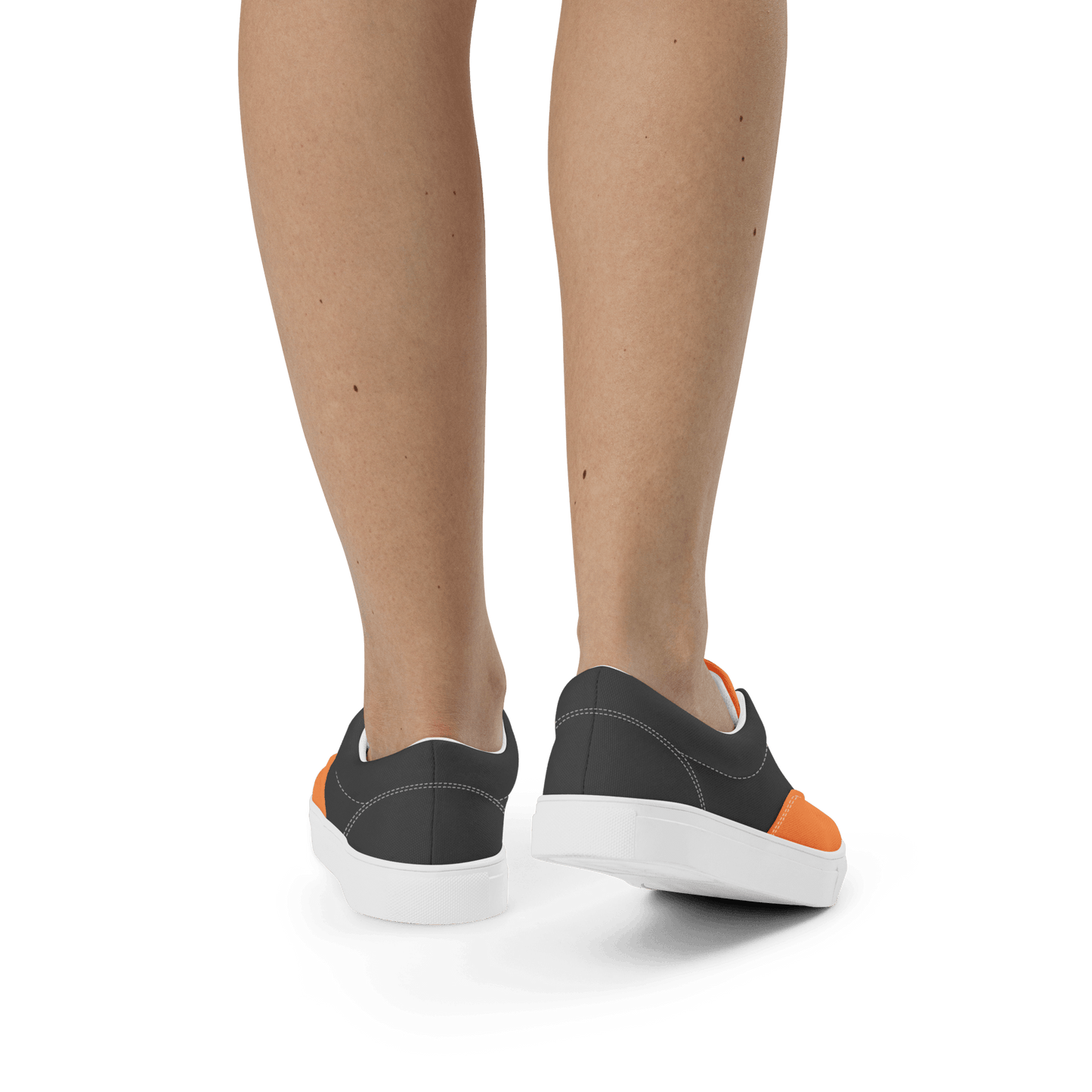 Ladies Grey & Orange Lace-Ups - barkerclothing