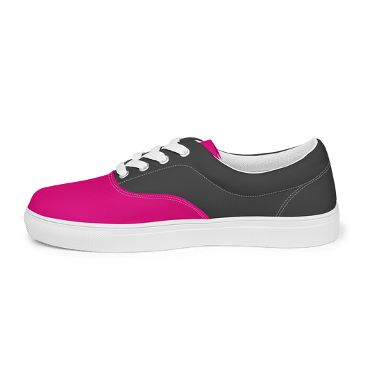 Ladies Grey & Pink Lace-Ups - barkerclothing