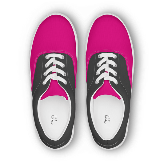 Ladies Grey & Pink Lace-Ups - barkerclothing