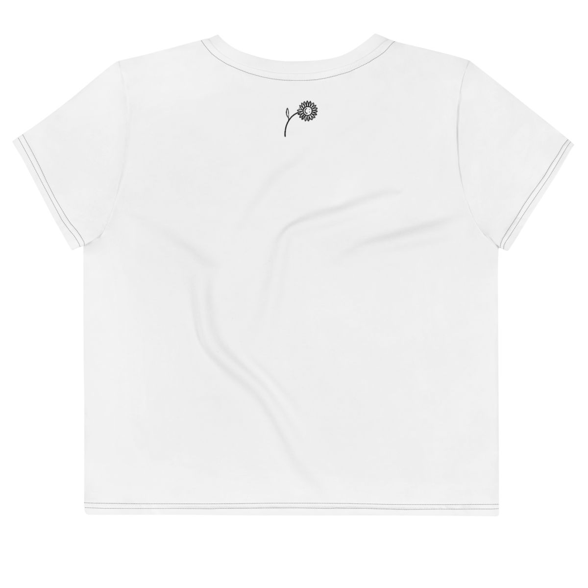 Ladies 'Happy Sunflower' Crop Tee - barkerclothing