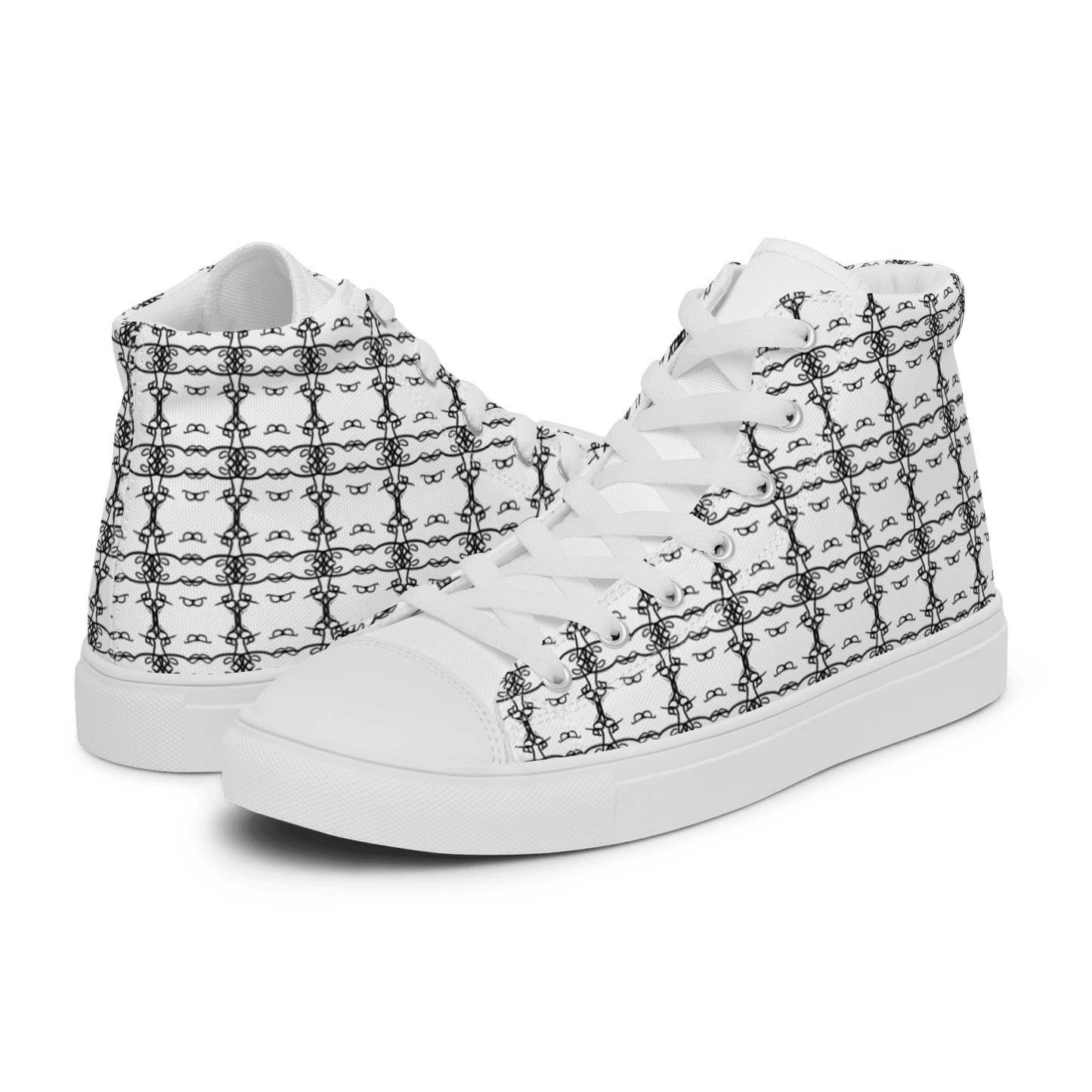 Ladies Kaleidoscopic 'Kissing Barker' High Tops - barkerclothing