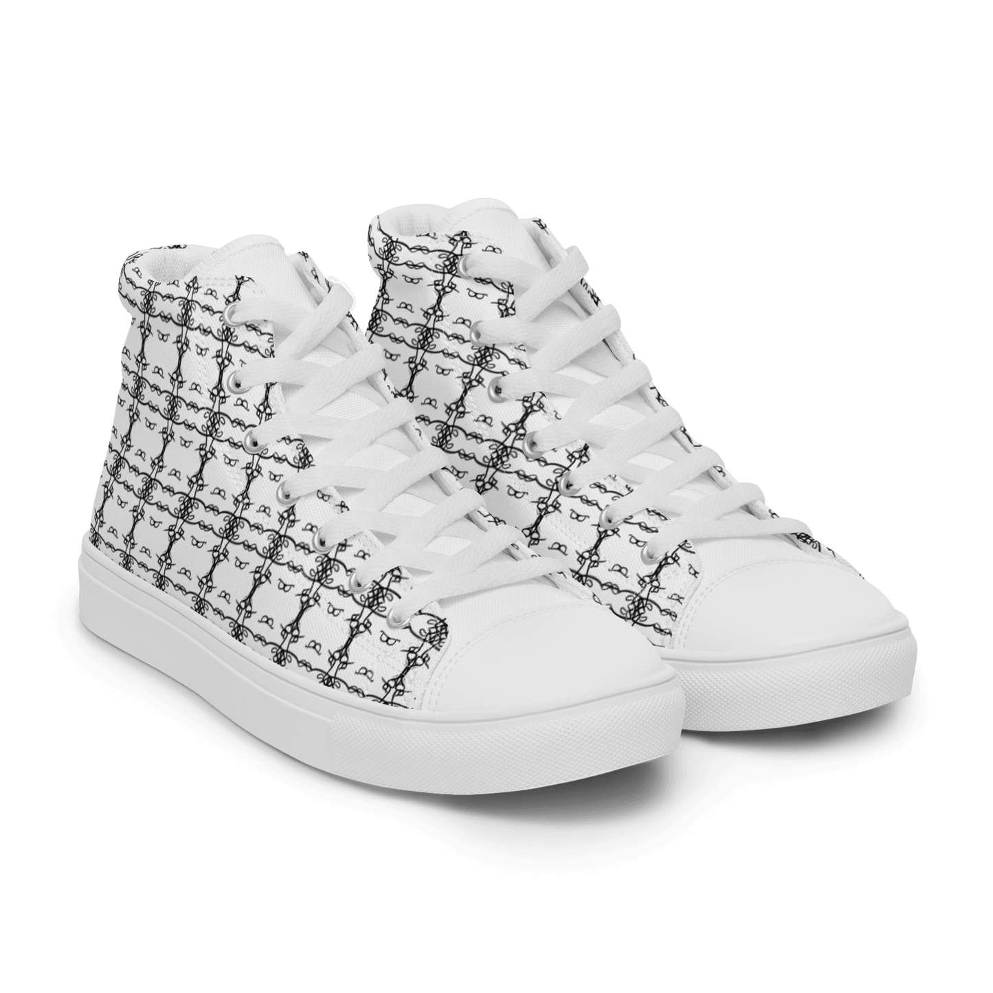 Ladies Kaleidoscopic 'Kissing Barker' High Tops - barkerclothing