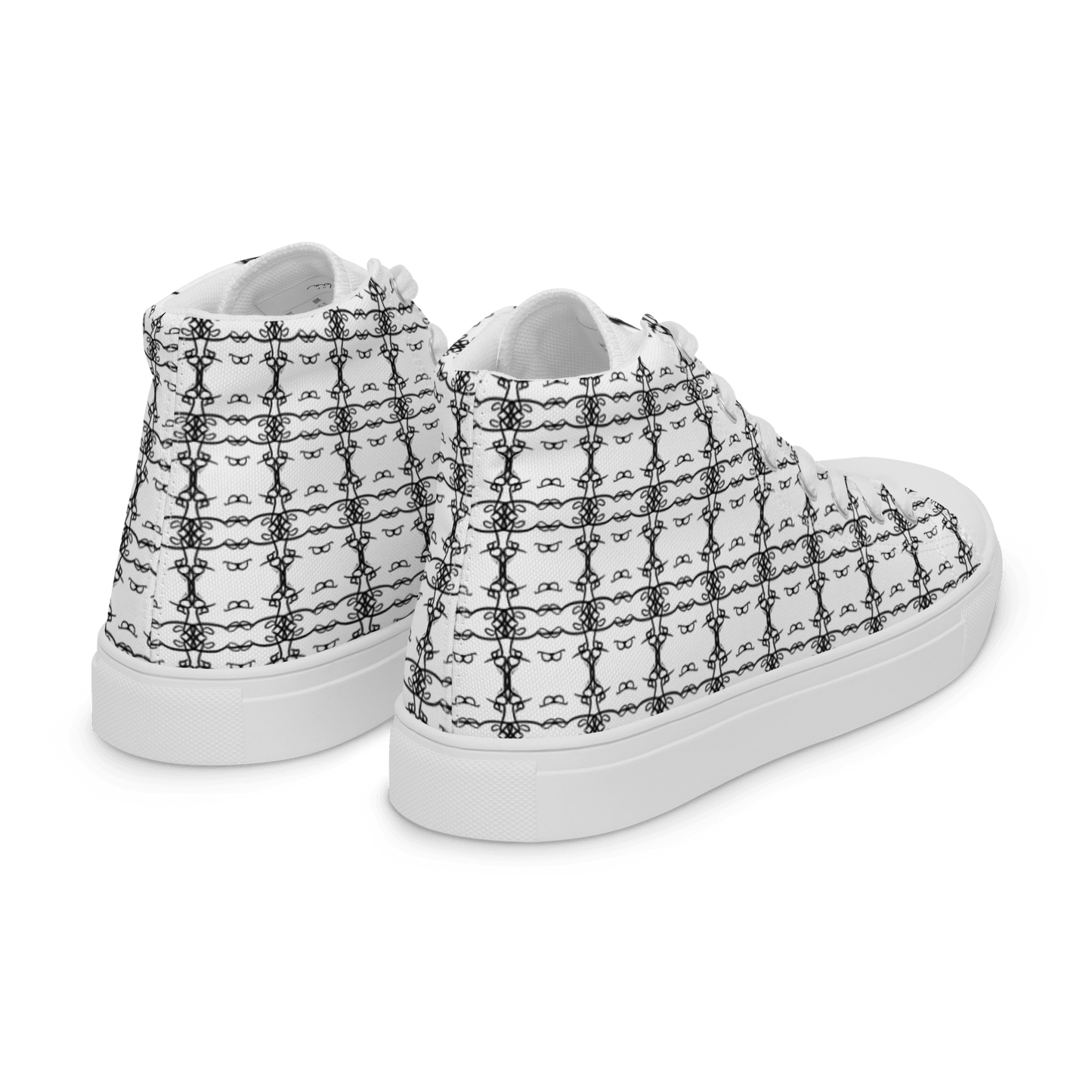 Ladies Kaleidoscopic 'Kissing Barker' High Tops - barkerclothing