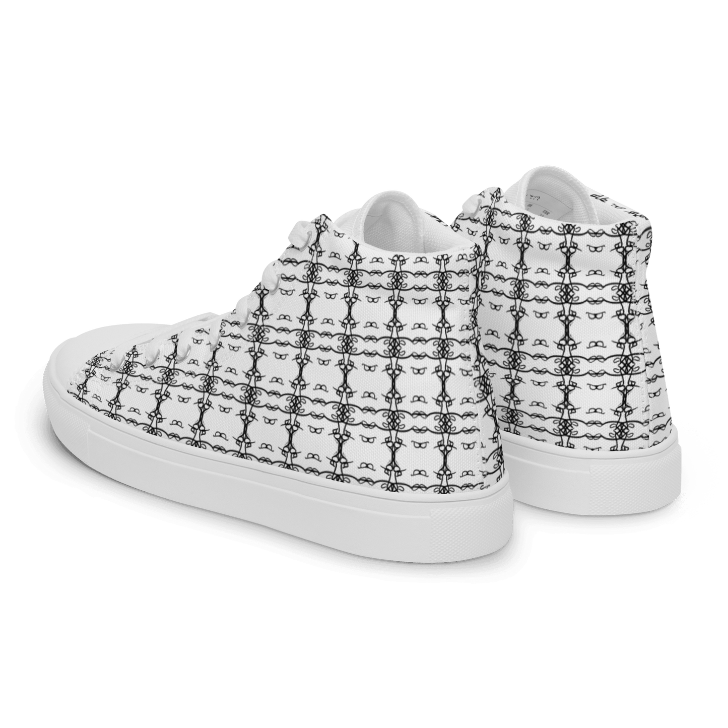 Ladies Kaleidoscopic 'Kissing Barker' High Tops - barkerclothing