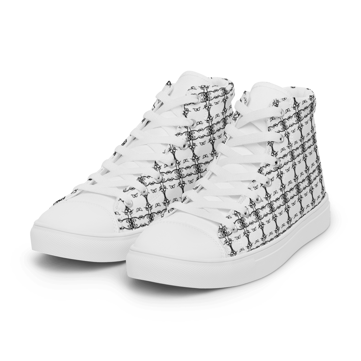 Ladies Kaleidoscopic 'Kissing Barker' High Tops - barkerclothing