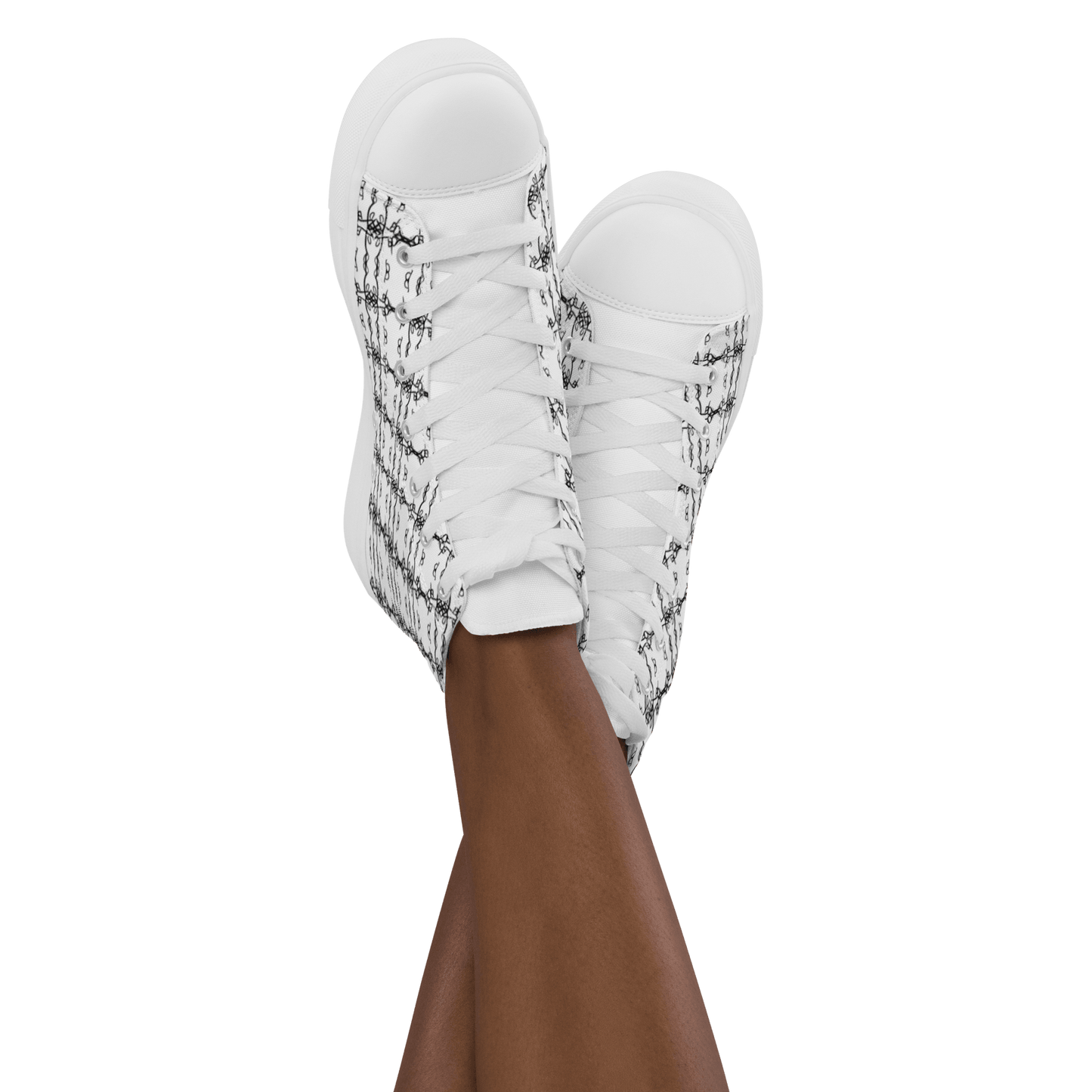Ladies Kaleidoscopic 'Kissing Barker' High Tops - barkerclothing