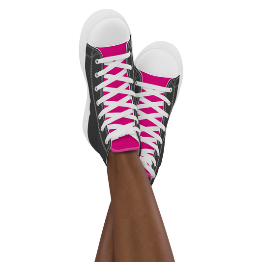 Ladies 'Pink Tongue' High Tops - barkerclothing