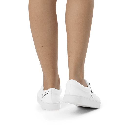 Ladies Signature Scribble Lace-up Canvas Shoes - barkerclothing