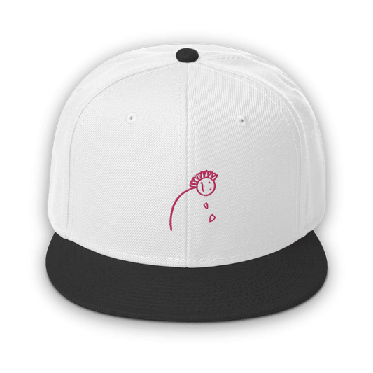 'Loves Me, Loves Me Not' Pink Embroidered Snapback
