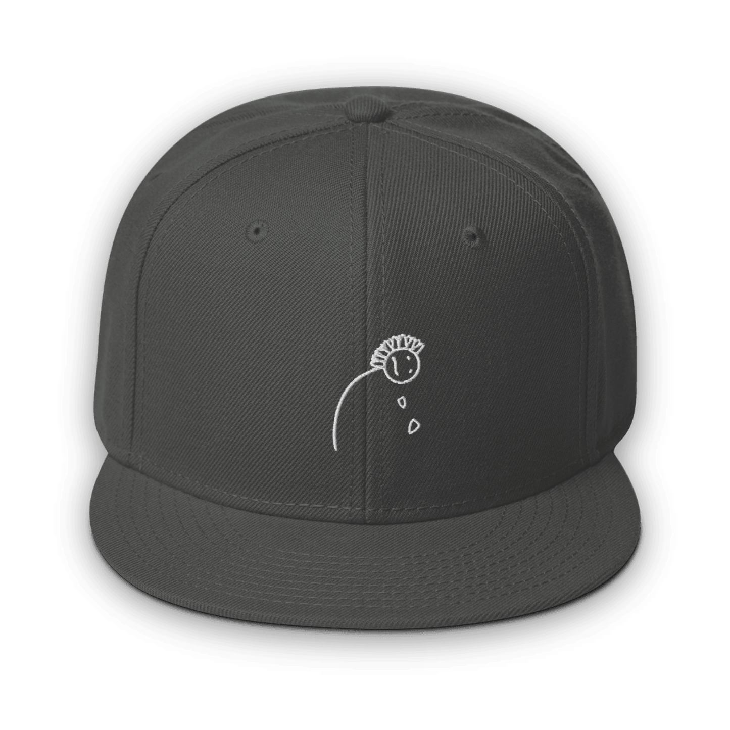 'Loves Me, Loves Me Not' White Embroidered Snapback