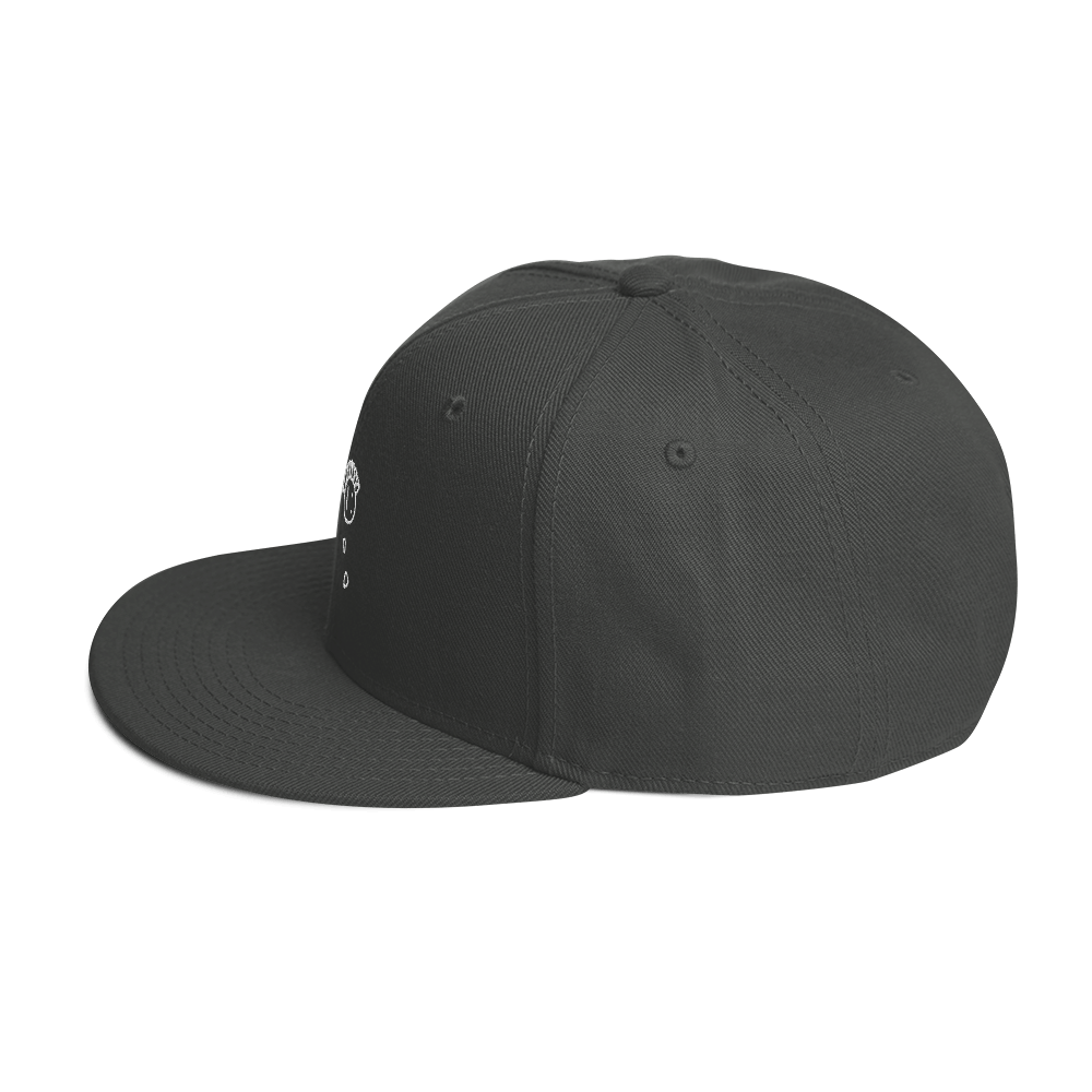 'Loves Me, Loves Me Not' White Embroidered Snapback - barkerclothing