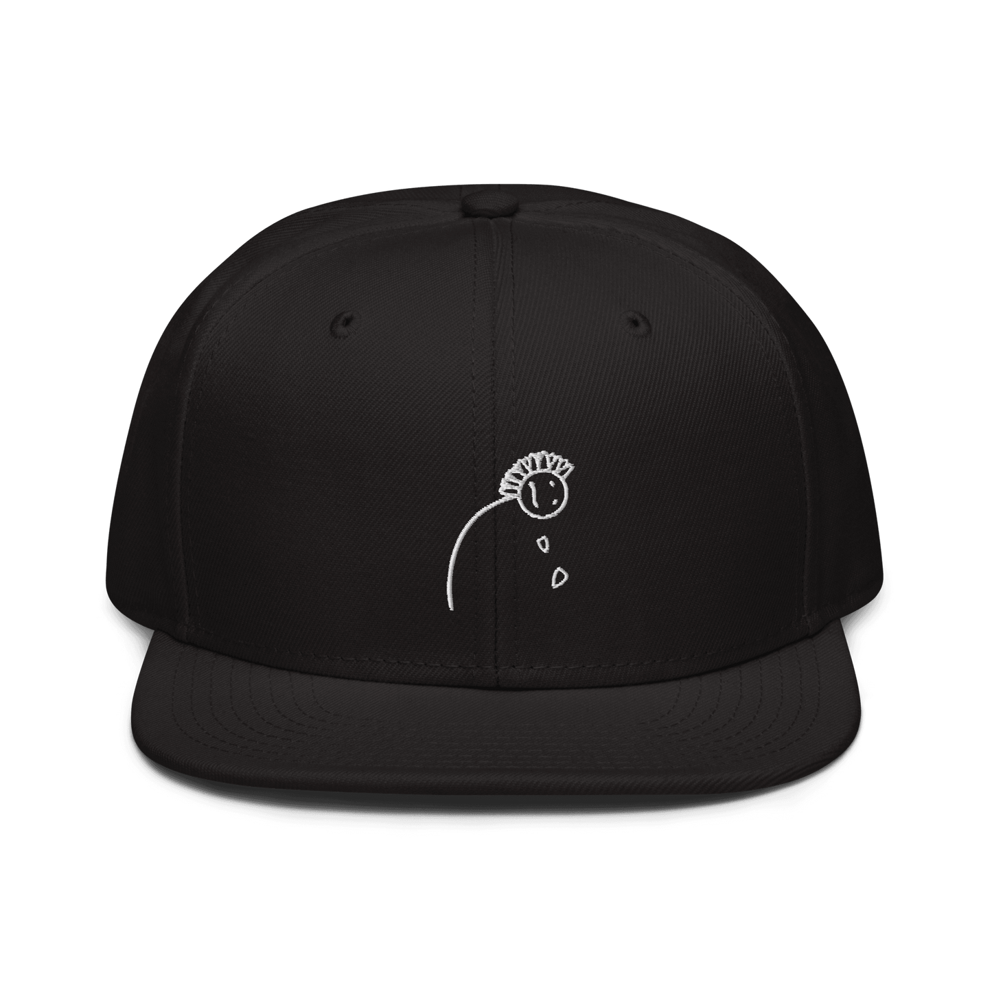 'Loves Me, Loves Me Not' White Embroidered Snapback - barkerclothing