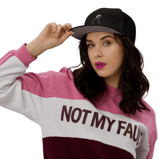 'Loves Me, Loves Me Not' White Embroidered Snapback - barkerclothing