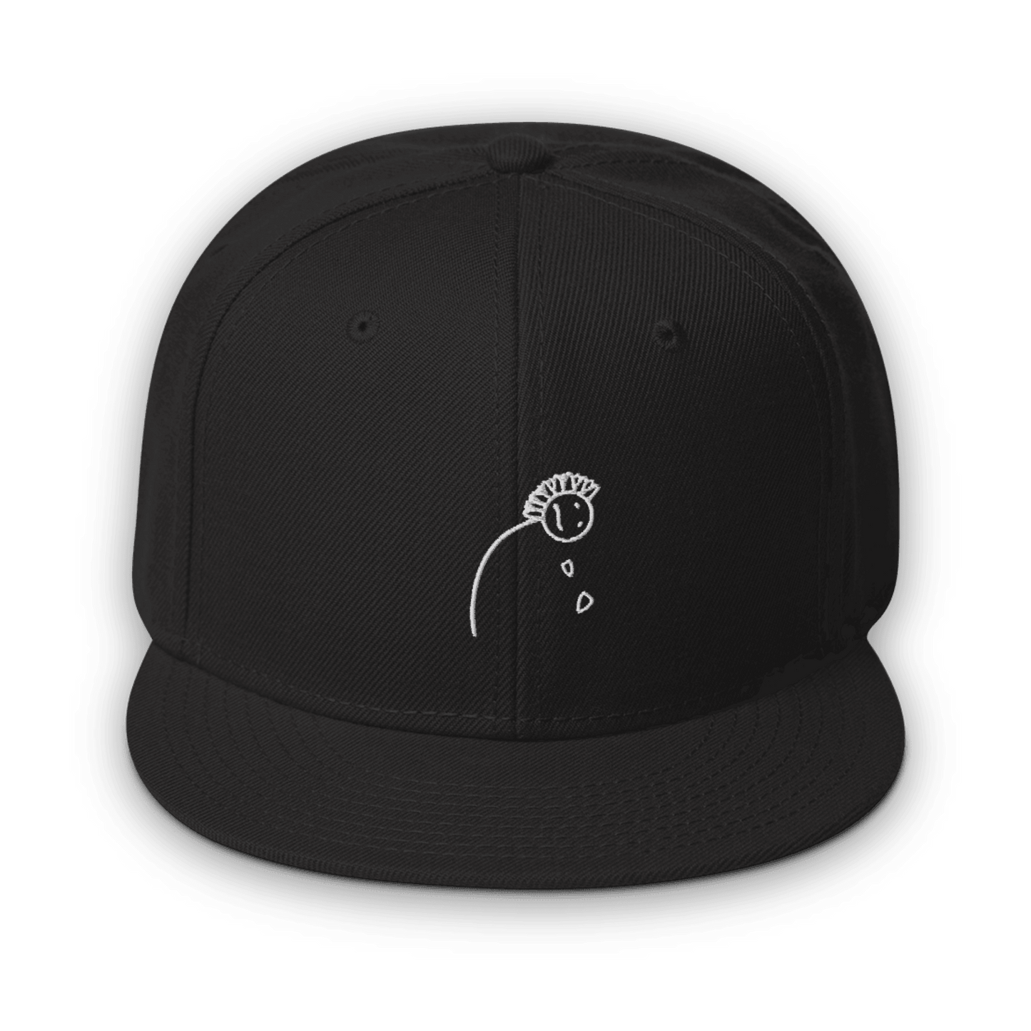 'Loves Me, Loves Me Not' White Embroidered Snapback