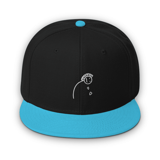 'Loves Me, Loves Me Not' White Embroidered Snapback