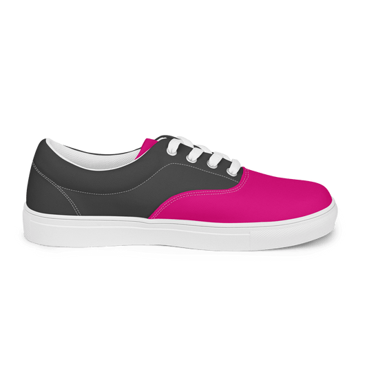 Men’s Grey & Pink Lace-Ups - barkerclothing