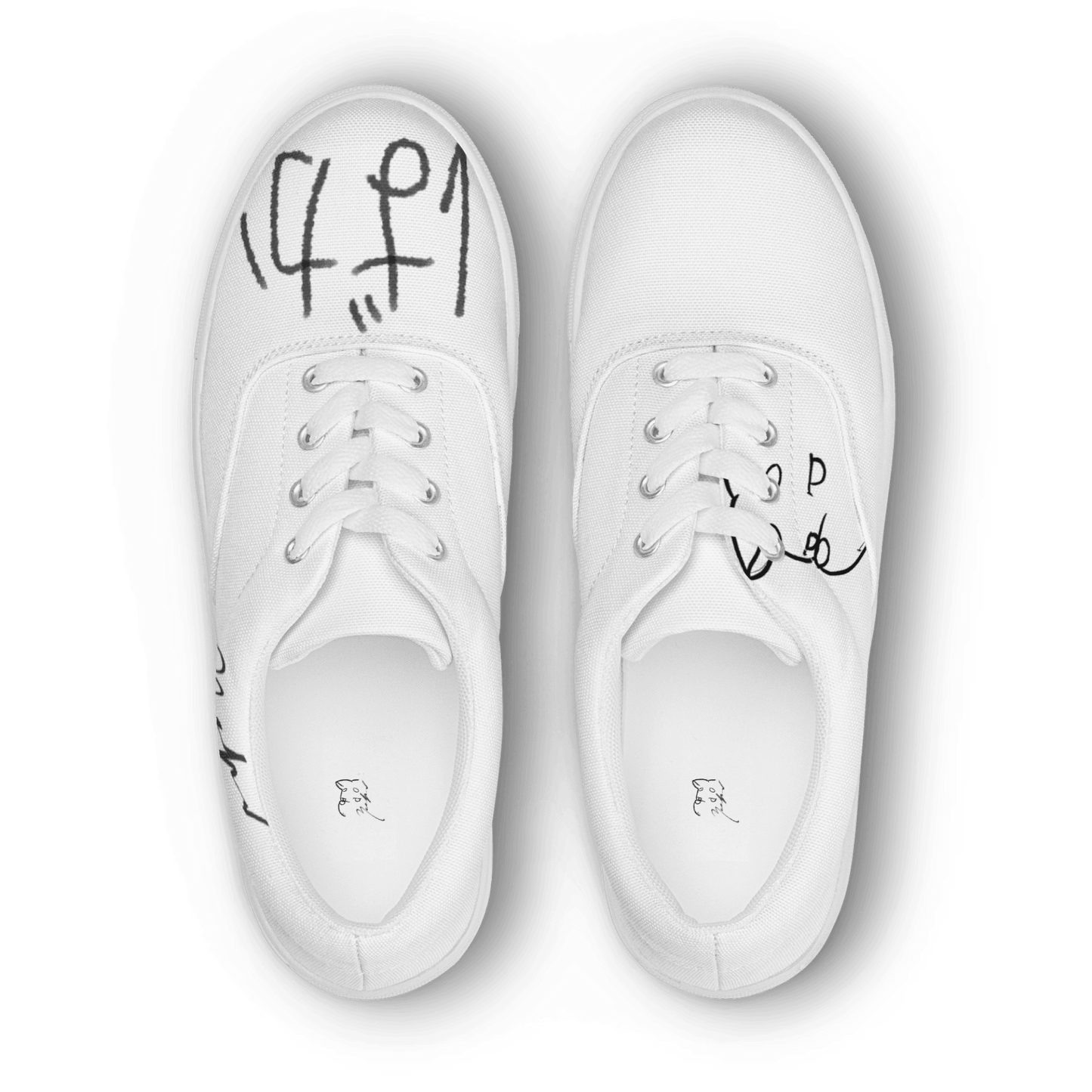 Men’s Signature Scribble Lace-up Canvas Shoes - barkerclothing