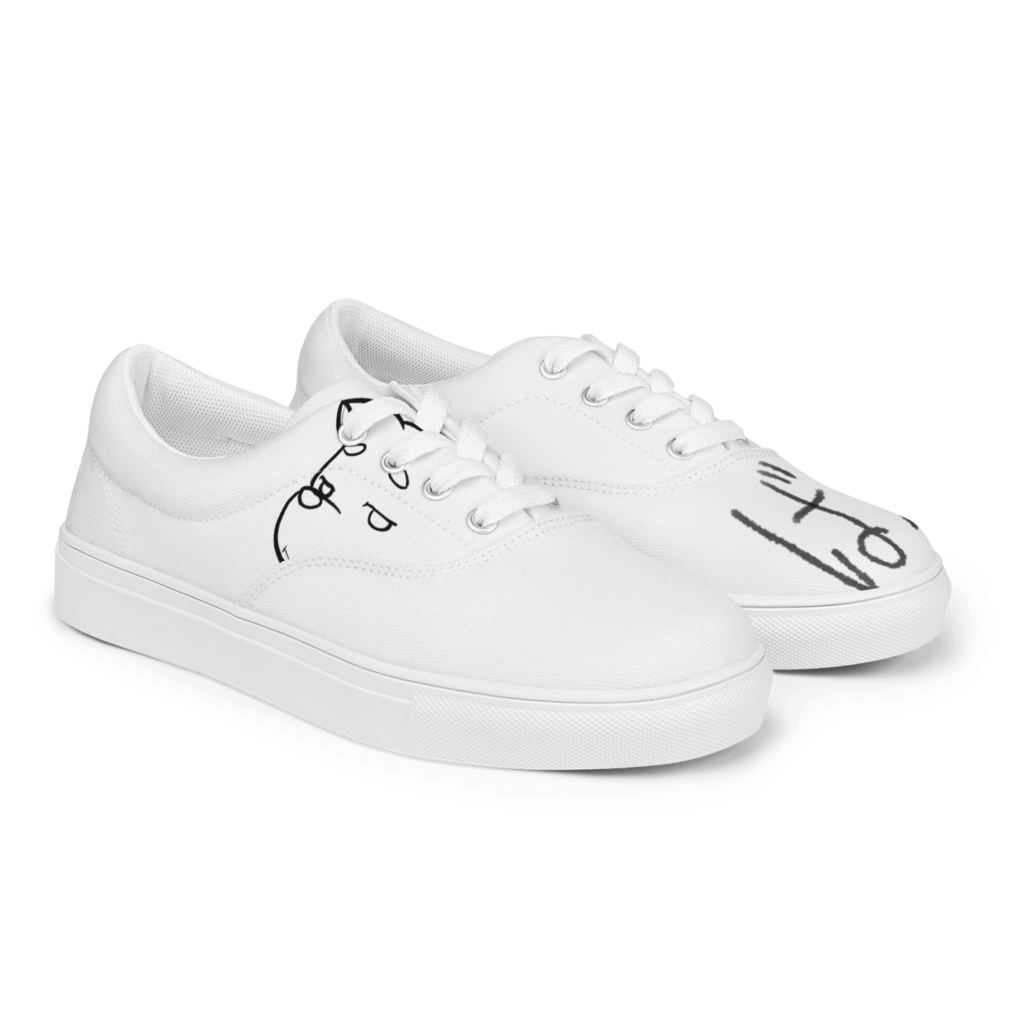 Men’s Signature Scribble Lace-up Canvas Shoes - barkerclothing