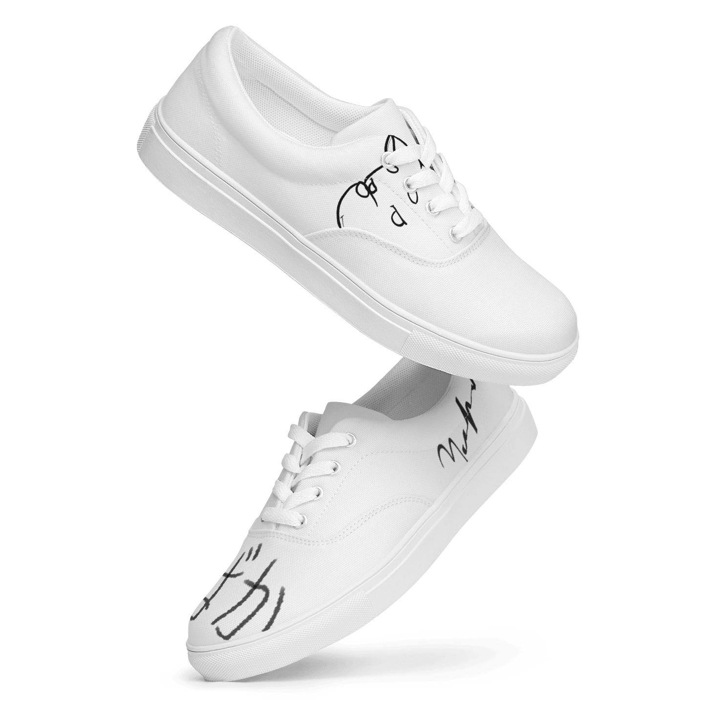 Men’s Signature Scribble Lace-up Canvas Shoes - barkerclothing