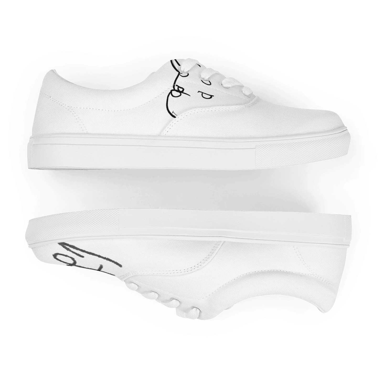 Men’s Signature Scribble Lace-up Canvas Shoes - barkerclothing