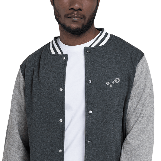 Men's 'Two Happy Sunflowers' Letterman Jacket - barkerclothing