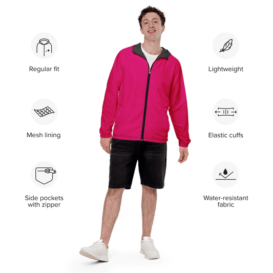 Men’s Windbreaker (Pink) - barkerclothing